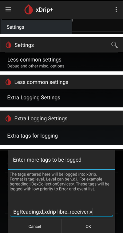 xDrip+ LibreLink 日誌紀錄
