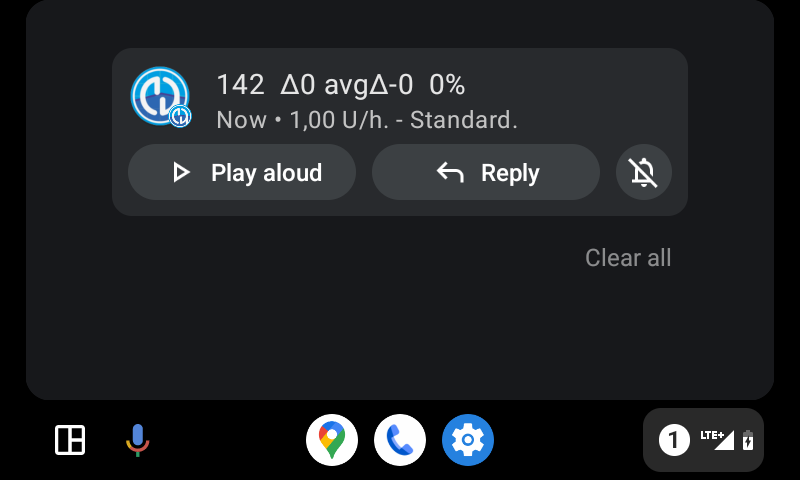 AAPS CGM 資料在 Android Auto 上的顯示